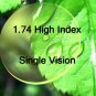 1.74 Super Hi-Index Aspheric Hard Multi Coated resin lens
