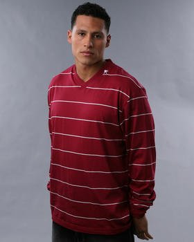 V-NECK STRIPED TEE