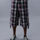 BELTED PLAID SHORTS