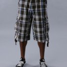 BELTED PLAID SHORTS
