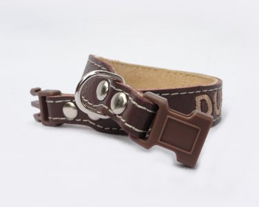 Personalized Leather Dog Collar with plastic buckle by Ruggit Collars (sizes: 8-11) Toy dogs