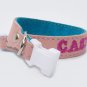 Personalized Leather Dog Collar with plastic buckle by Ruggit Collars (sizes: 8-11) Toy dogs