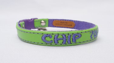 Personalized Leather Cute Cat Collar with Breakaway Buckle by Ruggit Collars