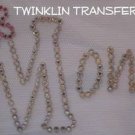 Rhinestone Transfer Iron On MOM MOTHER'S DAY FLOWER