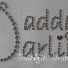 Rhinestone Iron On Transfer DADDYS DARLING FATHERS DAY