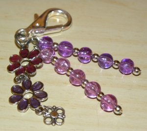 Flower Power Bag Charm/ Zipper Pull