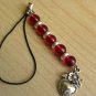 Hearts And Roses Cellphone Charm