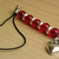 Hearts And Roses Cellphone Charm