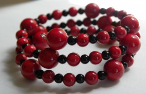 Red And Black Is Where It's At Bracelet