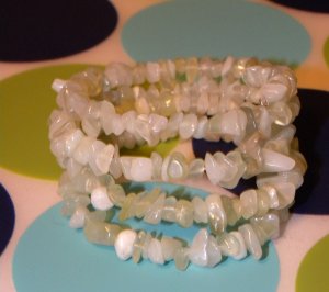 Inspired- New Jade Gemstone Chip Bracelet