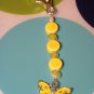 Mellow Yellow Butterfly Zipper Pull