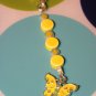 Mellow Yellow Butterfly Zipper Pull