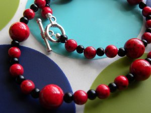 Red And Black Is Where It's At Necklace