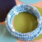 Baby Blue And Flowers Too Bracelet