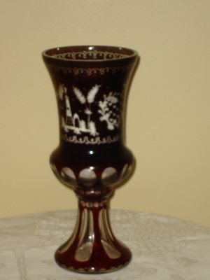 Bohemian Ruby Glass Vase
