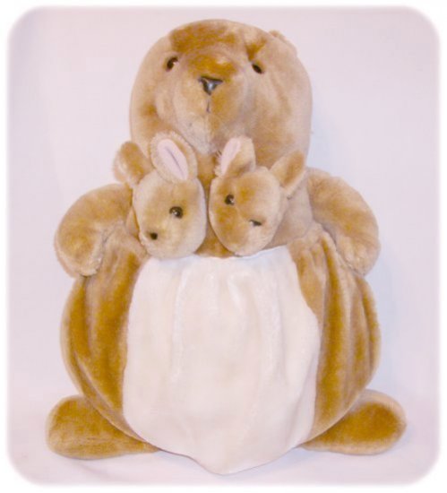 stuffed kangaroo with pouch