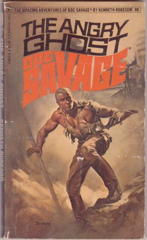 The Angry Ghost, Doc Savage, Kenneth Robeson, Vintage Paperback Book, Bantam, Adventure