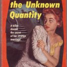 The Unknown Quantity, Eberhart, Vintage Paperback Book, Dell #811, Murder, Detective, Mystery
