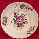 Antique Hand Painted French Faience Rose & Wild Flower Bouquet Plate c.1890-1920, ff322