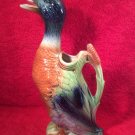 Beautiful Vintage French Majolica Figural Duck Pitcher, fm968