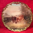 Antique Hand Painted French Limoges Wall Plaque Platter Known Artist Signed L272