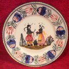 Sweet Vintage HB Quimper Breton Couple French Faience Plate, ff394