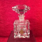 Heavy Vintage German Crystal Perfume Cologne Scent Bottle, gl102