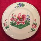 Beautiful Vintage French St. Clement Rooster Plate c1961, ff365