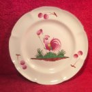 Superb Vintage Saint Clement Faience Rooster w Bonnet of Freedom Plate c1963, ff462