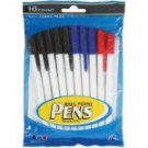 White Stick Ball Point Pens, 10-ct. Packs