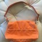 FRANCESCO BIASIA PURSE ORANGE NYLON WITH Metallic TRIM NEW