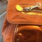 FRANCESCO BIASIA PURSE ORANGE NYLON WITH Metallic TRIM NEW