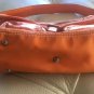 FRANCESCO BIASIA PURSE ORANGE NYLON WITH Metallic TRIM NEW