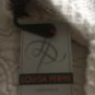 LOUISA PERINI 100% CASHMERE Knit Women's HAT SCARF w/ faux fur pom pom NEW cap