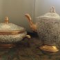 Vintage Eggshell Nautilus 22 Karat Gold Soup Tureen Cups Georgian Coffee Pot