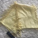 NEW Magaschoni M. A. G. Yellow fringed Scarf 100% Cashmere NWT