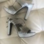 NEW Ralph Lauren Fiona Silver Rhinestone Heels w/ Ankle Strap 10M