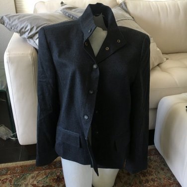 NWT Linda Allard Ellen Tracy Charcoal Blazer Jacket Size 8 $395