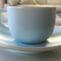 Sasaki Colorstone Matte Blue Cups & Saucers Vignelli Japan Near Mint (Set of 4)