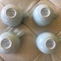 Sasaki Colorstone Matte Blue Cups & Saucers Vignelli Japan Near Mint (Set of 4)