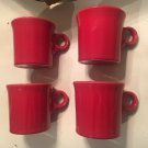 4 FIESTA WARE SCARLET MUGS CUPS NEW  Fiesta