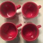4 FIESTA WARE SCARLET MUGS CUPS NEW Fiesta
