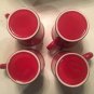 4 FIESTA WARE SCARLET MUGS CUPS NEW Fiesta