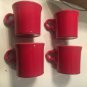 4 FIESTA WARE SCARLET MUGS CUPS NEW Fiesta