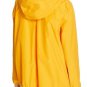 $258 Eileen Fisher Sz M Mango Yellow Hooded Zip Up Drawstring Waist Rain Jacket