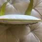 BERGE LIME GREEN LEATHER White Nylon purse Shoulder Bag VINTAGE NEW