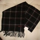 Black Plaid Wool & Cashmere  scarf men  NEW English Laundry