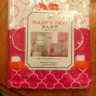 Happy Chic Baby Pink Party Elephant Jonathan Adler 60" Window Valance NEW
