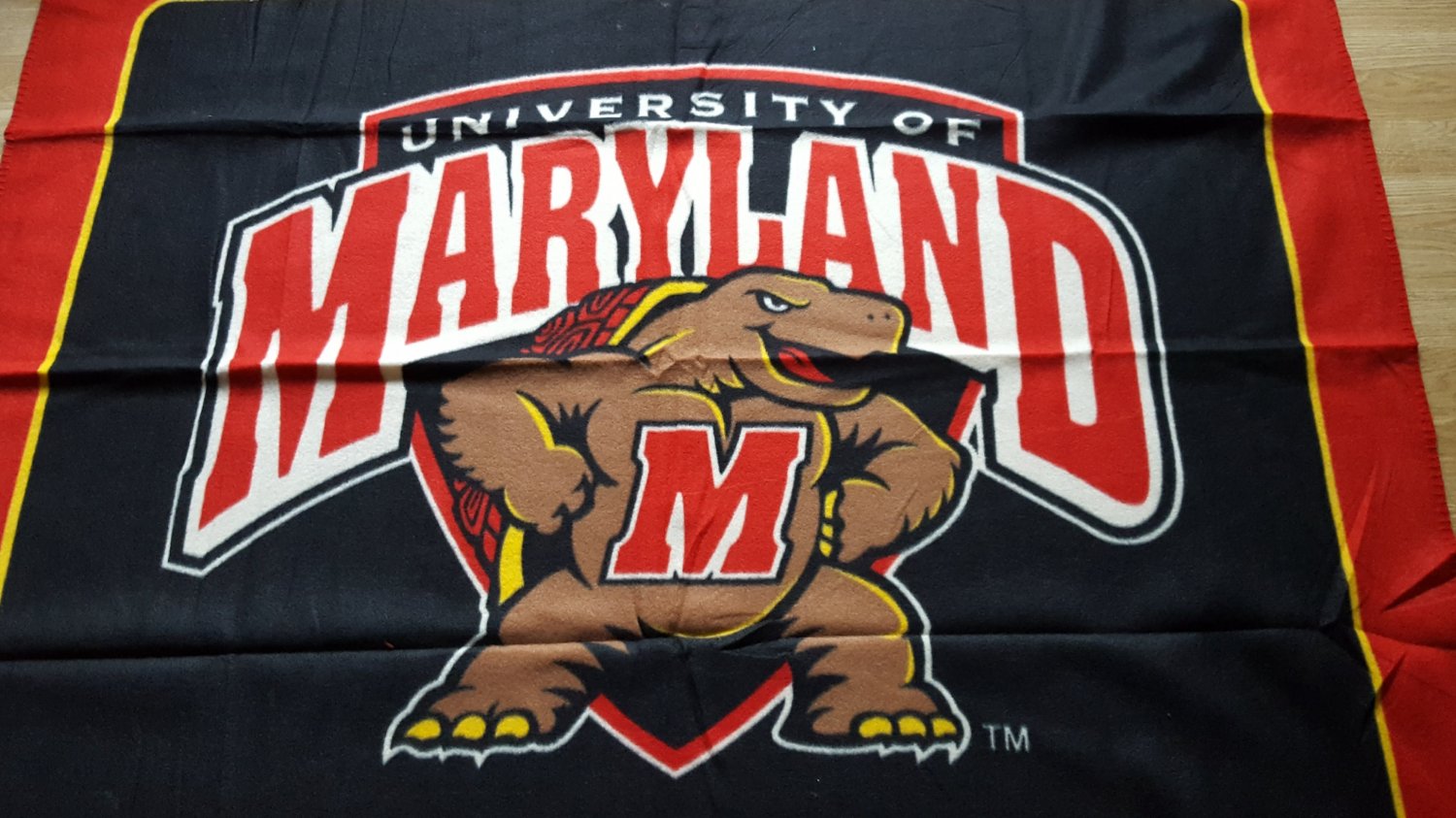 University of Maryland - team logo fleece throw blanket 44x 53