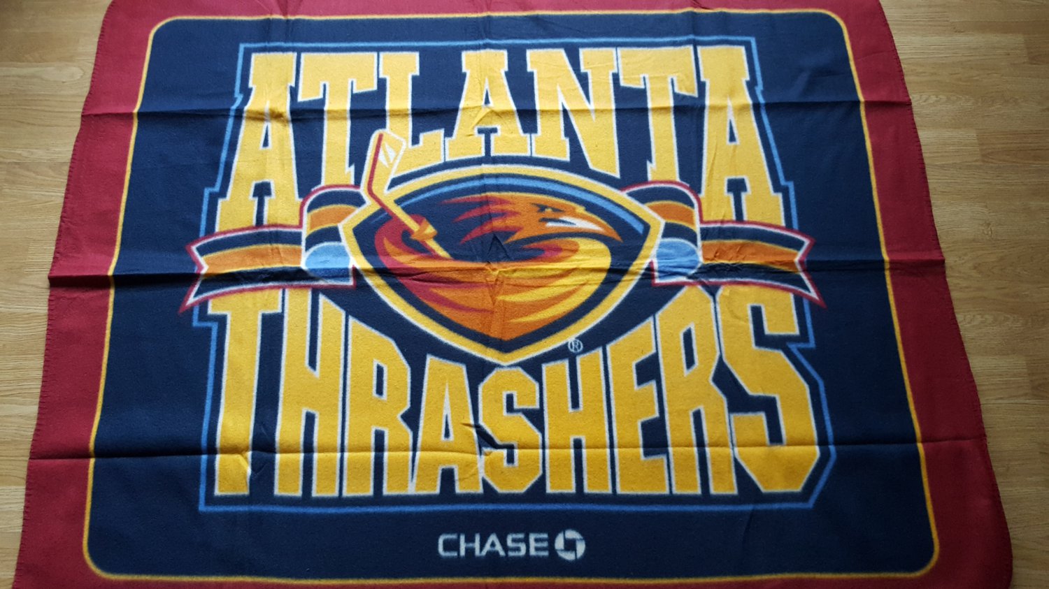 Atlanta Thrashers team logo fleece throw blanket 44x 53
